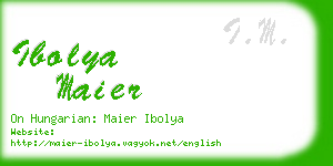 ibolya maier business card